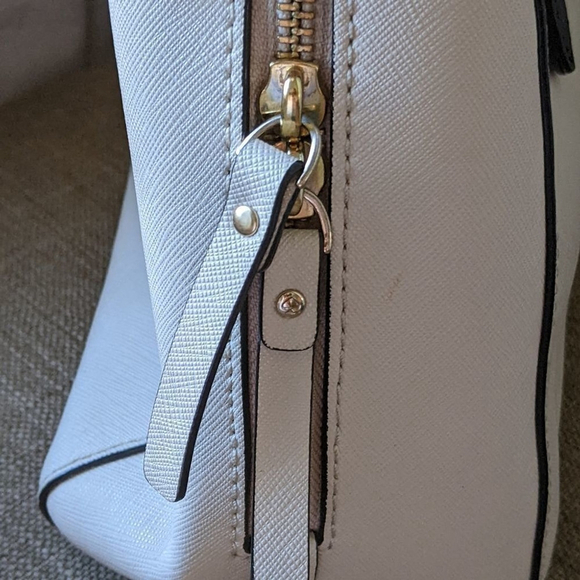 Kate Spade Felix Satchel Leather Bag Cream Black - Picture 9 of 16